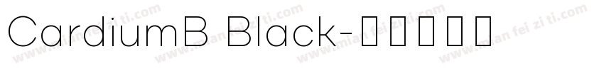 CardiumB Black字体转换